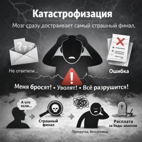 Как катастрофизация мешает справляться с тревогой