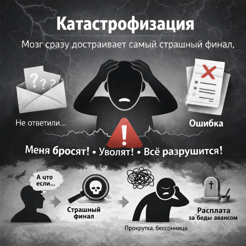 Как катастрофизация мешает справляться с тревогой