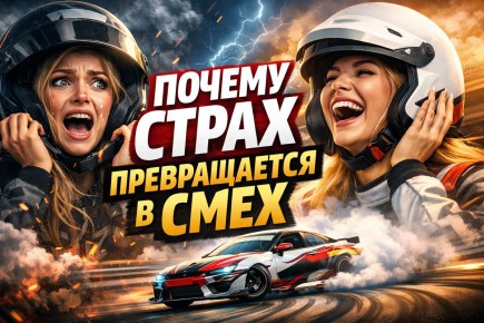 Как страх превращается в смех во время дрифта?