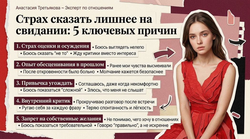 Почему женщины боятся говорить на свиданиях: 5 основных причин